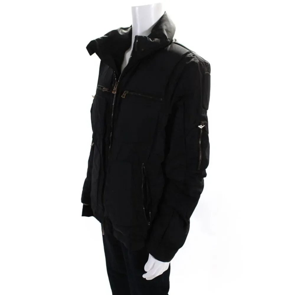Post Card Mens Front Zip Collared Pocket Lightweight Jacket Black Size 42 - Picture 4 of 8